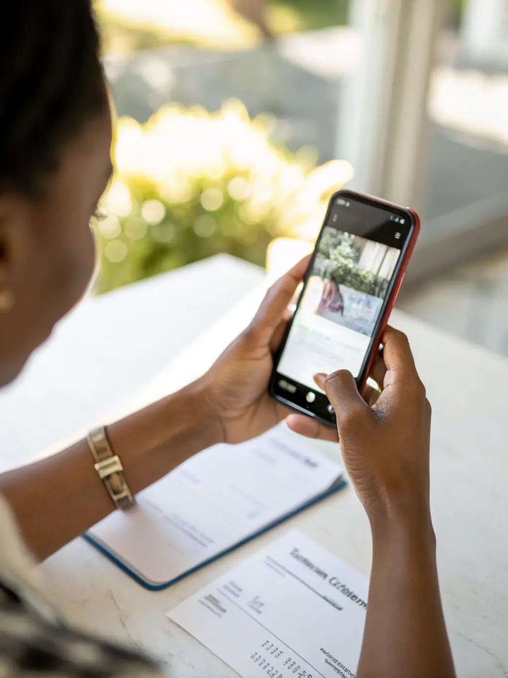 A close-up shot of a smartphone displaying a successful mobile payment transaction, emphasizing ease of use and security.