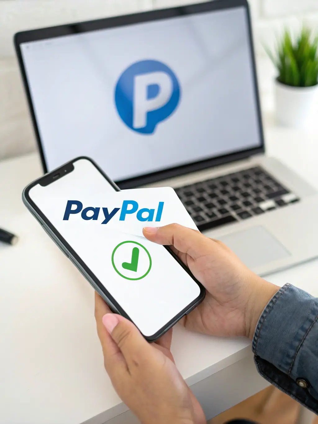 A close-up shot of the PayPal logo displayed on a mobile device screen, showcasing its user-friendly interface and widespread acceptance.